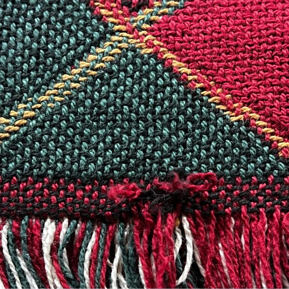 Goodwin Weavers 100% Cotton Golf Tapestry Throw Blanket Afghan Vintage USA